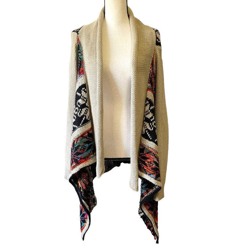 SELFIE COUTURE by Trendology‎ Open Front Boho Cardigan Sweater, M/L